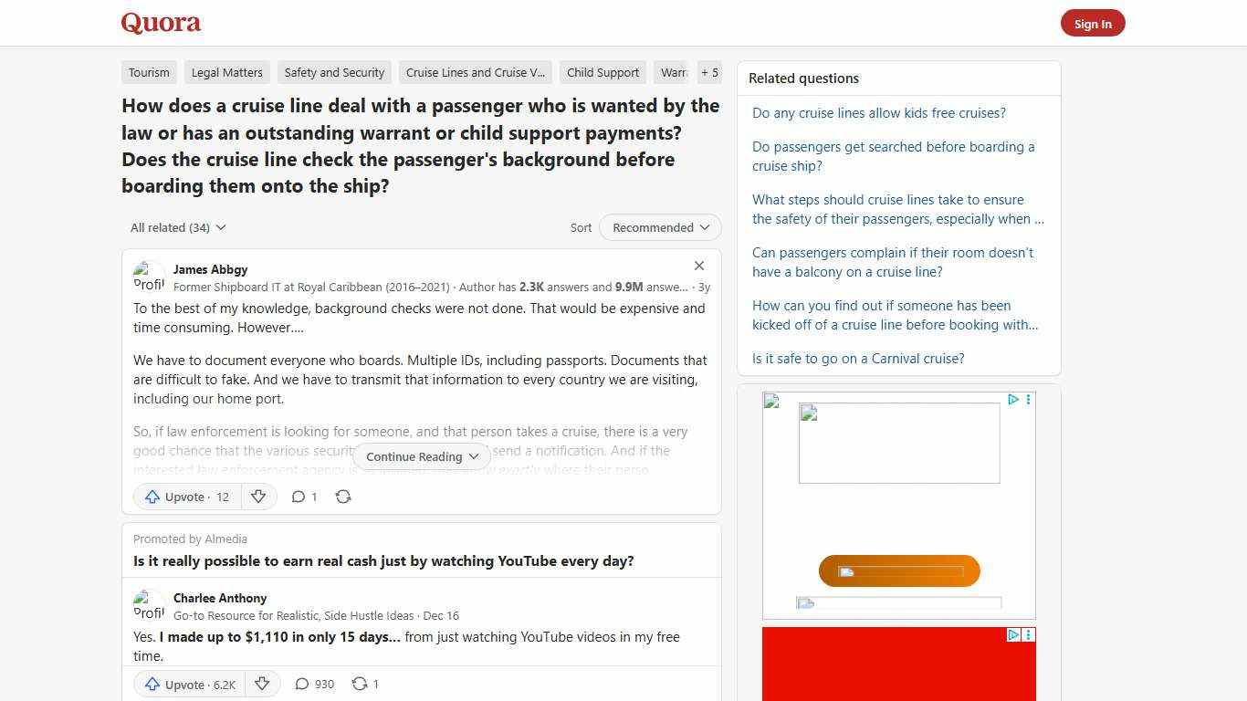 How does a cruise line deal with a passenger who is wanted by the law or has an outstanding warrant or child support payments? Does the cruise line check the passenger's background before boarding them onto the ship? - Quora
